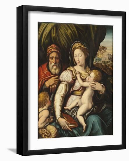 The Holy Family with the Infant St John-Italian School-Framed Giclee Print