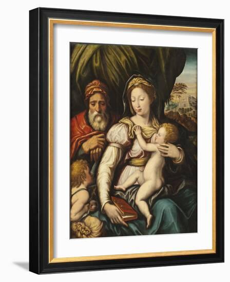 The Holy Family with the Infant St John-Italian School-Framed Giclee Print