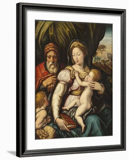 The Holy Family with the Infant St John-Italian School-Framed Giclee Print