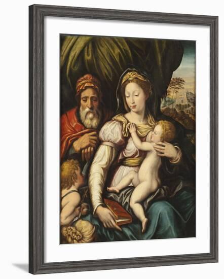 The Holy Family with the Infant St John-Italian School-Framed Giclee Print