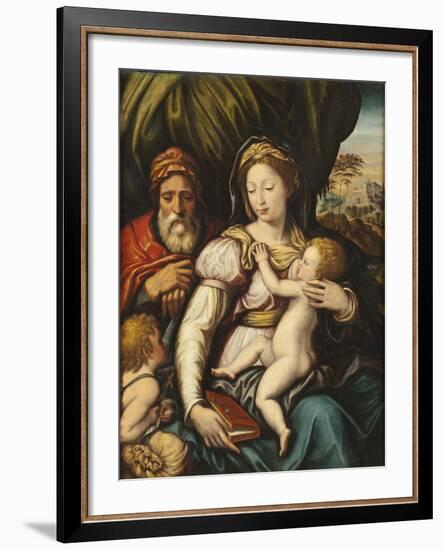 The Holy Family with the Infant St John-Italian School-Framed Giclee Print