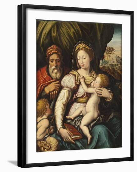 The Holy Family with the Infant St John-Italian School-Framed Giclee Print