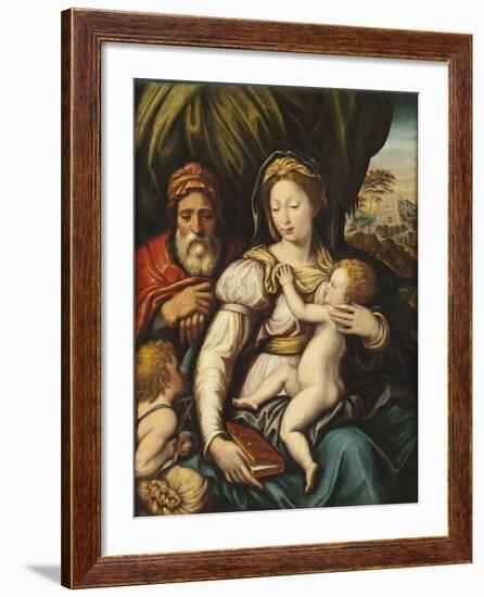 The Holy Family with the Infant St John-Italian School-Framed Giclee Print