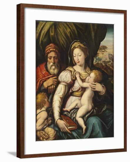 The Holy Family with the Infant St John-Italian School-Framed Giclee Print