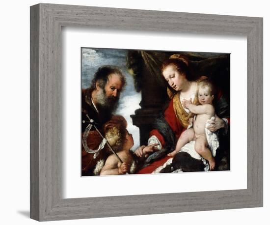 The Holy Family with the Infant St-Bernardo Strozzi-Framed Giclee Print