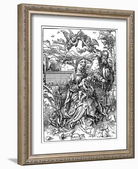 The Holy Family with the Three Hares, 1497-Albrecht Durer-Framed Giclee Print