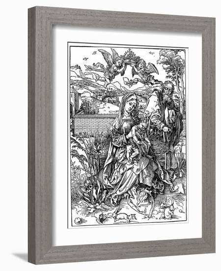 The Holy Family with the Three Hares, 1497-Albrecht Durer-Framed Giclee Print