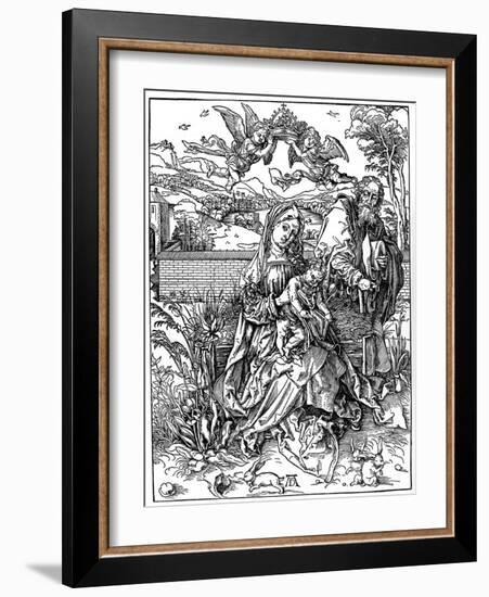 The Holy Family with the Three Hares, 1497-Albrecht Durer-Framed Giclee Print