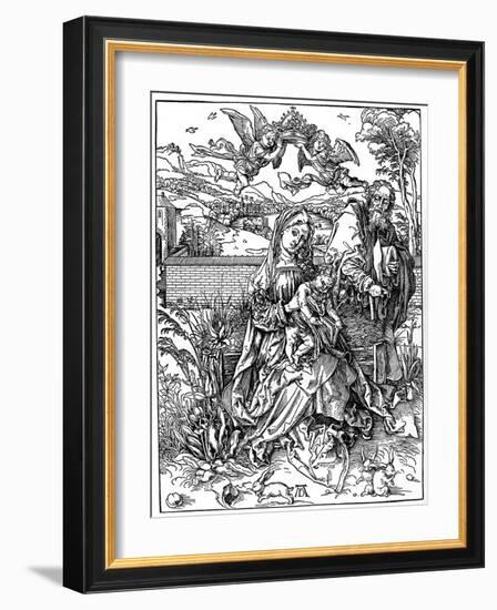 The Holy Family with the Three Hares, 1497-Albrecht Durer-Framed Giclee Print