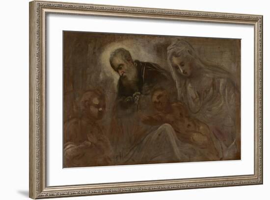 The Holy Family with the Young Saint John the Baptist, 1547-Jacopo Robusti Tintoretto-Framed Giclee Print