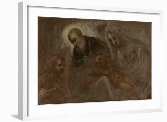 The Holy Family with the Young Saint John the Baptist, 1547-Jacopo Robusti Tintoretto-Framed Giclee Print