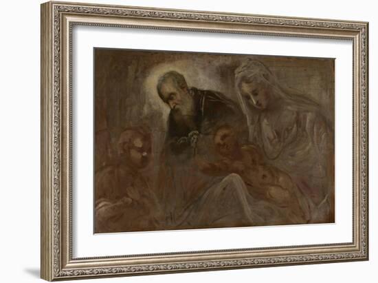 The Holy Family with the Young Saint John the Baptist, 1547-Jacopo Robusti Tintoretto-Framed Giclee Print