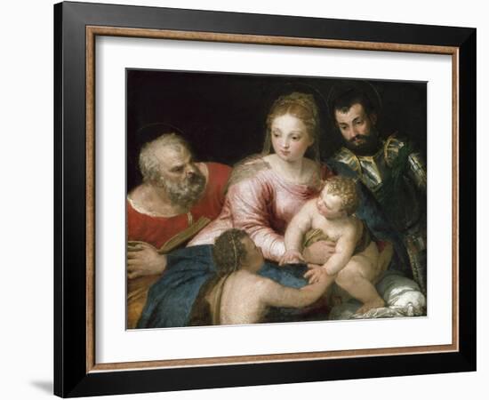 The Holy Family with the Young St John the Baptist and St George, Early 1550S-Veronese-Framed Giclee Print