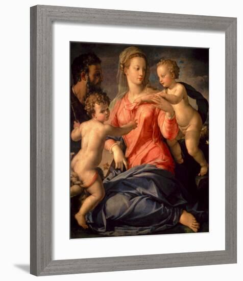 The Holy Family-Agnolo Bronzino-Framed Art Print