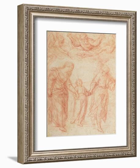 The Holy Family-Simone Cantarini-Framed Giclee Print