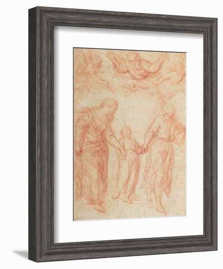 The Holy Family-Simone Cantarini-Framed Giclee Print