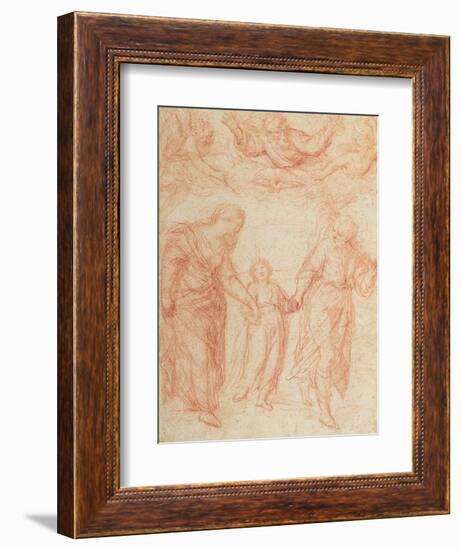 The Holy Family-Simone Cantarini-Framed Giclee Print