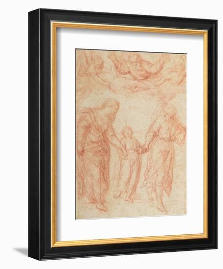 The Holy Family-Simone Cantarini-Framed Giclee Print