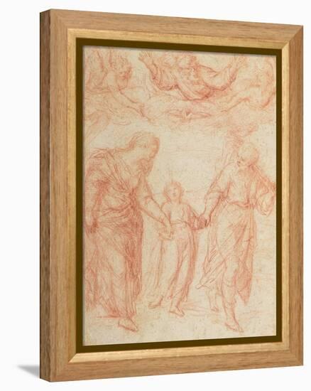 The Holy Family-Simone Cantarini-Framed Premier Image Canvas