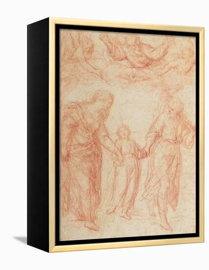 The Holy Family-Simone Cantarini-Framed Premier Image Canvas