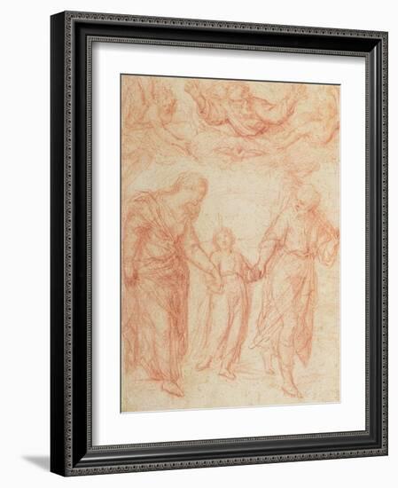 The Holy Family-Simone Cantarini-Framed Giclee Print