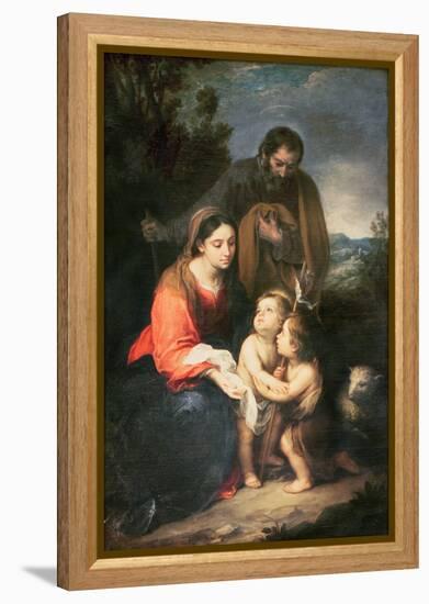 The Holy Family-Bartolome Esteban Murillo-Framed Premier Image Canvas