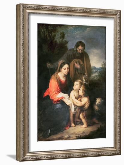 The Holy Family-Bartolome Esteban Murillo-Framed Giclee Print