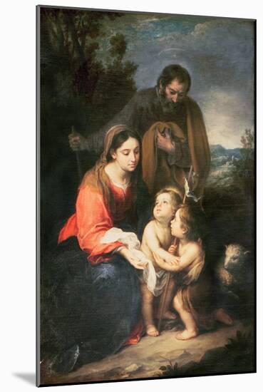 The Holy Family-Bartolome Esteban Murillo-Mounted Giclee Print