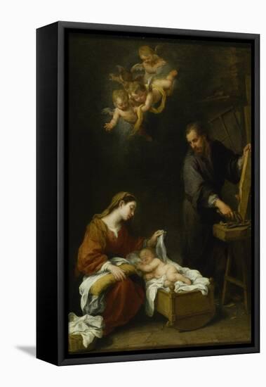 The Holy Family-Bartolome Esteban Murillo-Framed Premier Image Canvas