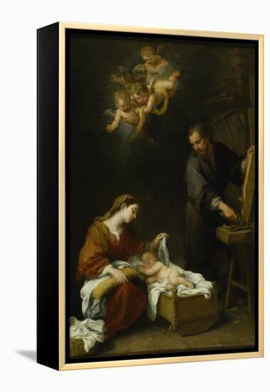 The Holy Family-Bartolome Esteban Murillo-Framed Premier Image Canvas