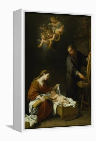 The Holy Family-Bartolome Esteban Murillo-Framed Premier Image Canvas