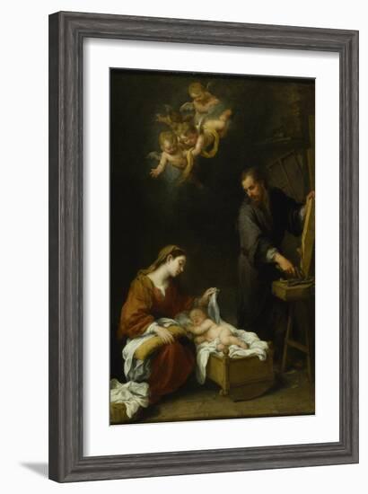 The Holy Family-Bartolome Esteban Murillo-Framed Giclee Print