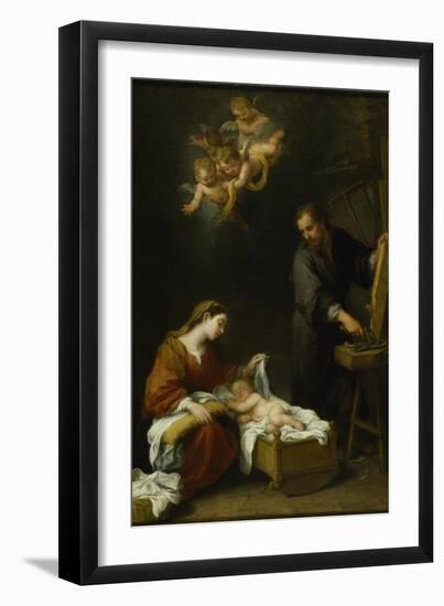 The Holy Family-Bartolome Esteban Murillo-Framed Giclee Print