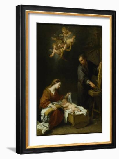 The Holy Family-Bartolome Esteban Murillo-Framed Giclee Print