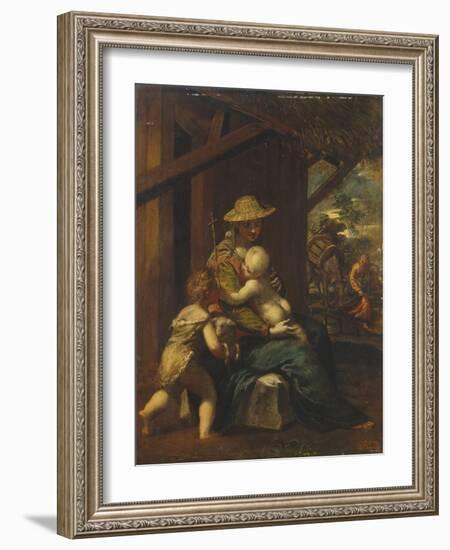 The Holy Family-Ippolito Scarsellino-Framed Giclee Print