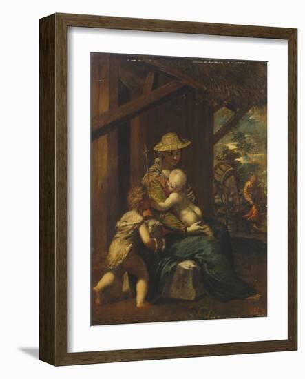 The Holy Family-Ippolito Scarsellino-Framed Giclee Print