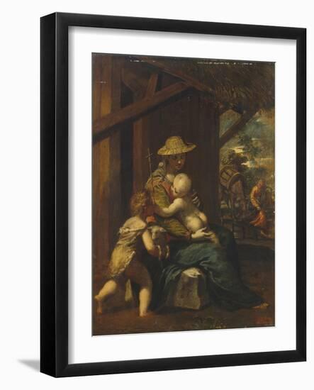 The Holy Family-Ippolito Scarsellino-Framed Giclee Print