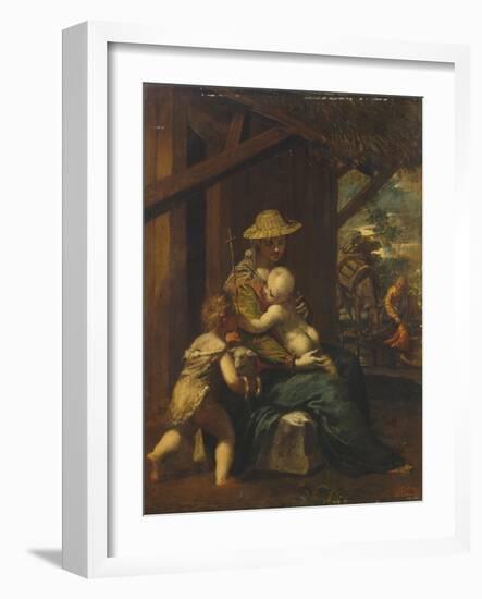 The Holy Family-Ippolito Scarsellino-Framed Giclee Print