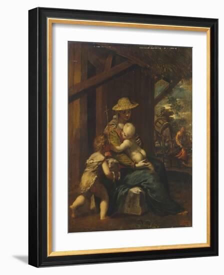 The Holy Family-Ippolito Scarsellino-Framed Giclee Print