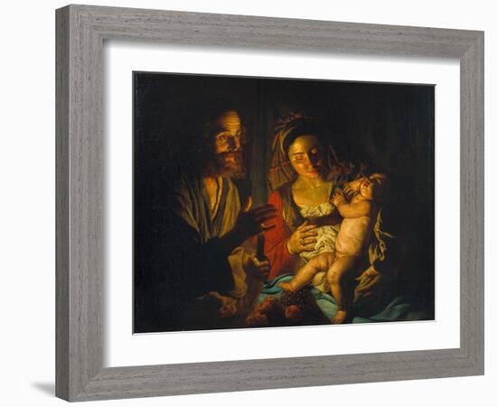 The Holy Family-Matthias Stomer-Framed Giclee Print