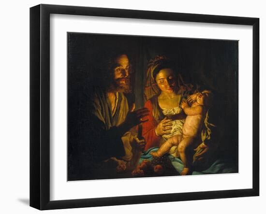 The Holy Family-Matthias Stomer-Framed Giclee Print