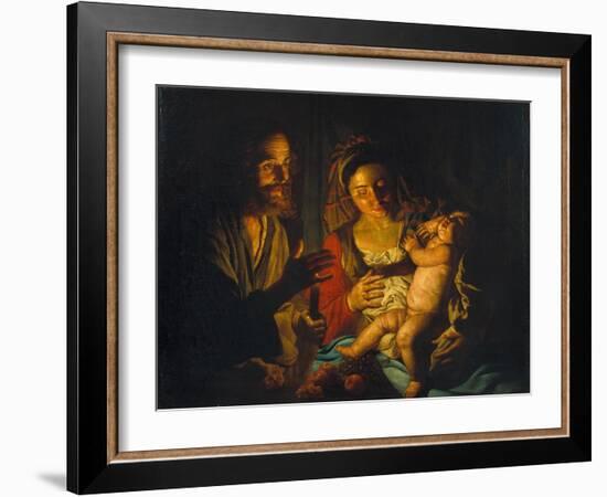 The Holy Family-Matthias Stomer-Framed Giclee Print