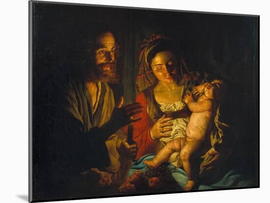 The Holy Family-Matthias Stomer-Mounted Giclee Print