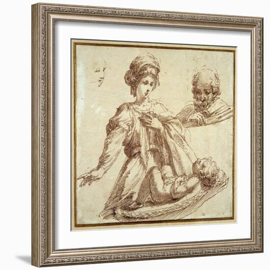 The Holy Family-Domenico Campagnola-Framed Giclee Print