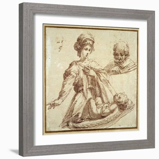 The Holy Family-Domenico Campagnola-Framed Giclee Print