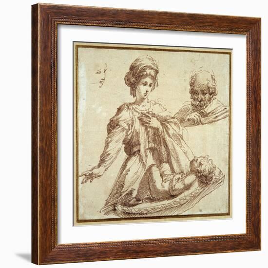 The Holy Family-Domenico Campagnola-Framed Giclee Print