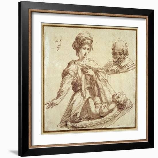 The Holy Family-Domenico Campagnola-Framed Giclee Print