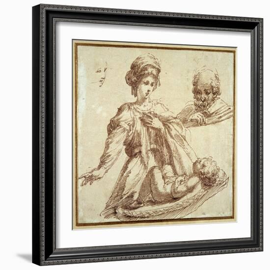 The Holy Family-Domenico Campagnola-Framed Giclee Print