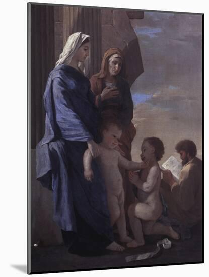 The Holy Family-Nicolas Poussin-Mounted Giclee Print