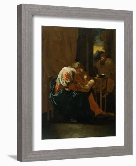 The Holy Family-Nicolas Poussin-Framed Giclee Print